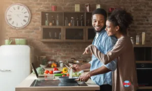 couples cooking together